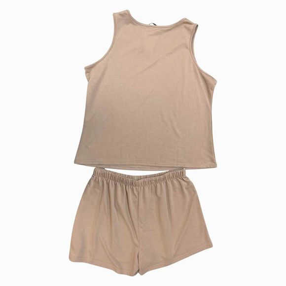 NYDJ NWT! TANK & SHORTS TAN LOUNGE SET SIZE L/XL