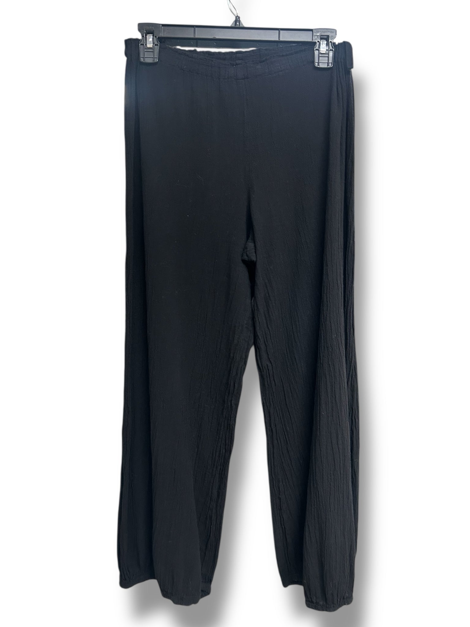 OH MY GAUZE TWO PIECE BLACK COTTON BLOUSE AND PANTS SIZE SMALL