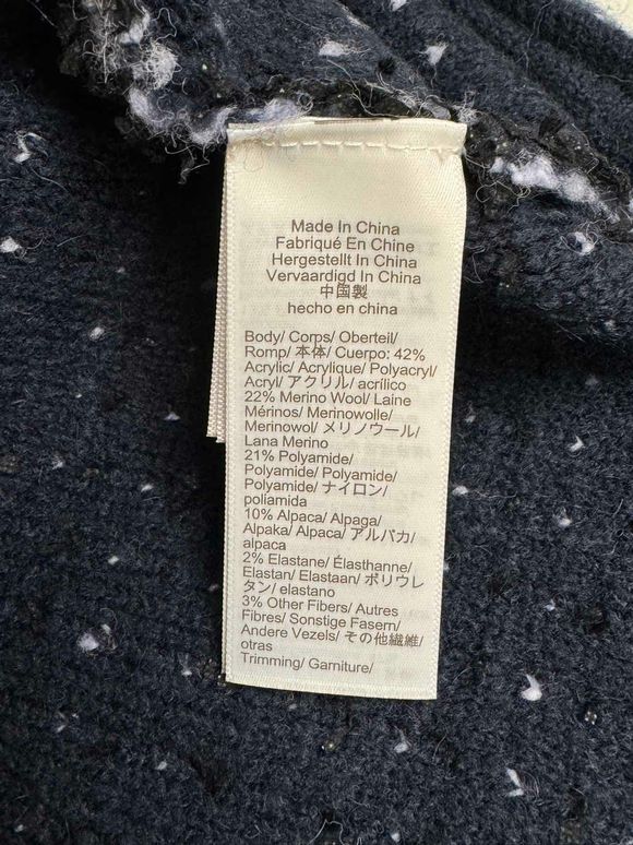 JCREW NWT! CROPPED LADY MARLED YARN NAVY JACKET SIZE M
