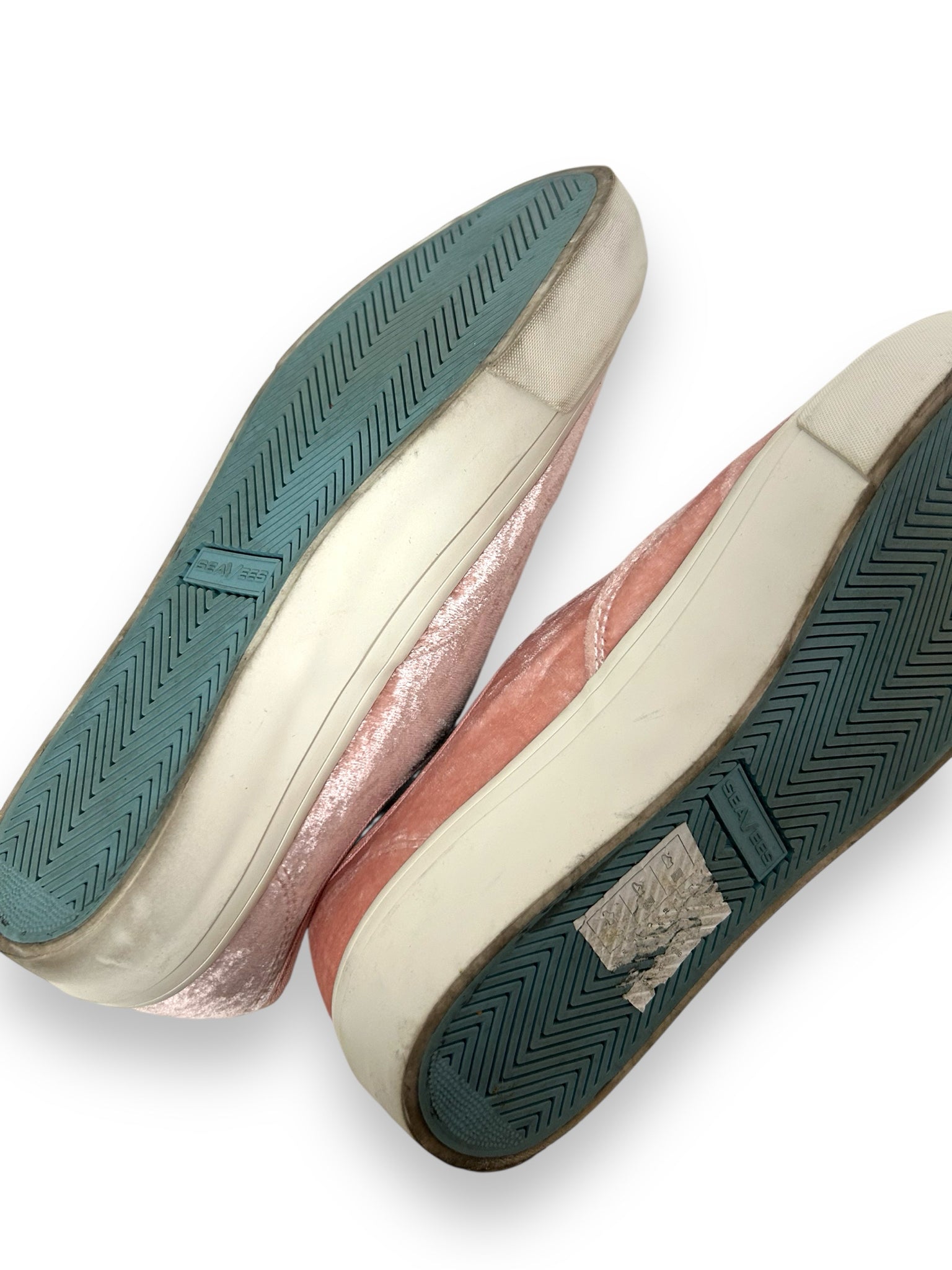SEAVEES PINK VELVET LACE UP PLATFORM SNEAKERS SIZE 7.5