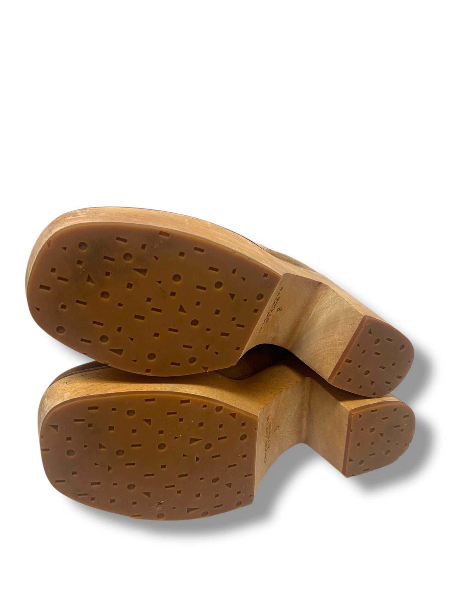 CHARLOTTE STONE NWB SUEDE PAZ PLATFORM CLOG BOOT SIZE 9