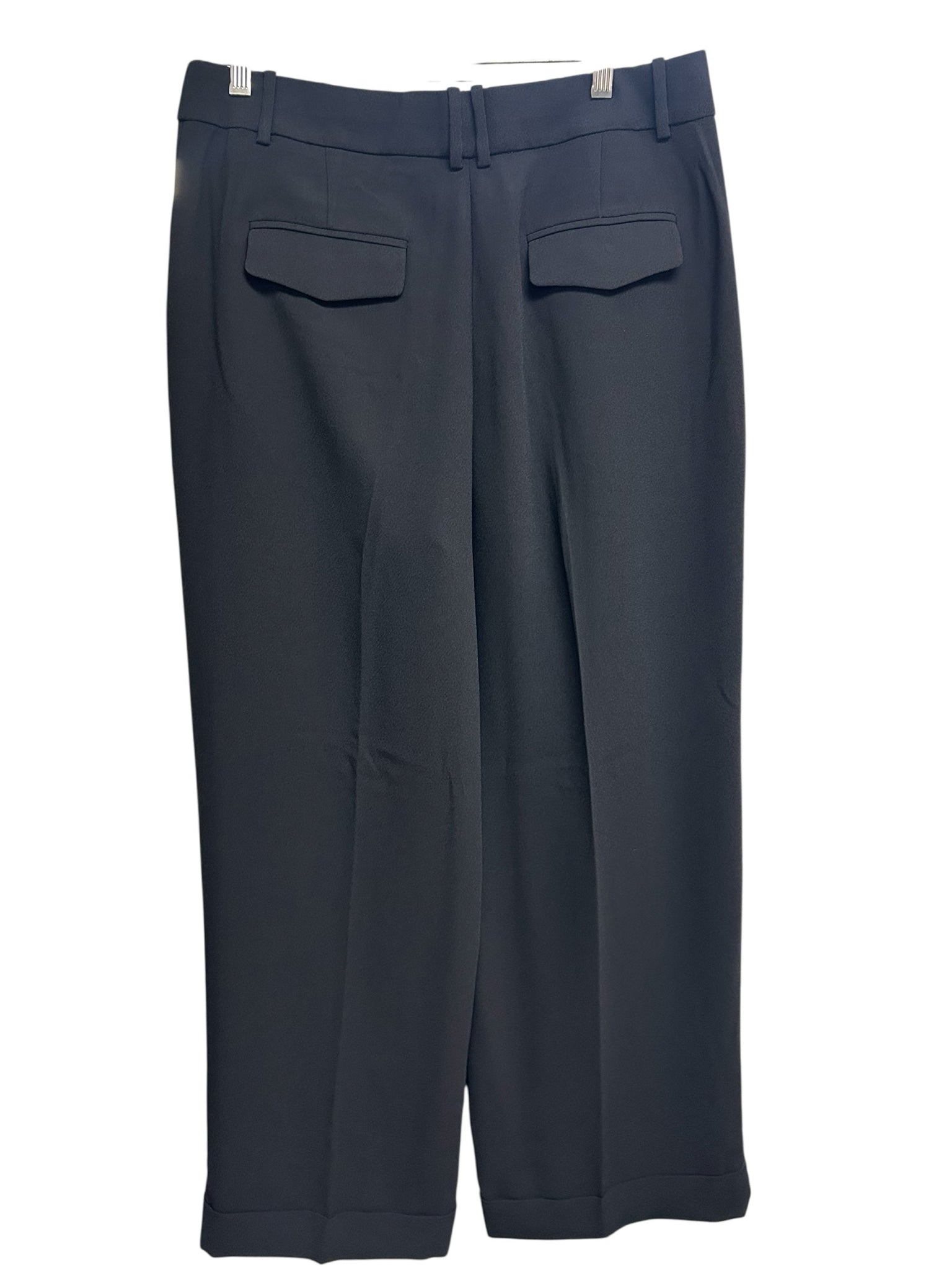 JCREW ESSENTIAL WIDE LEG CITY CREPE TROUSER BLACK SIZE 12