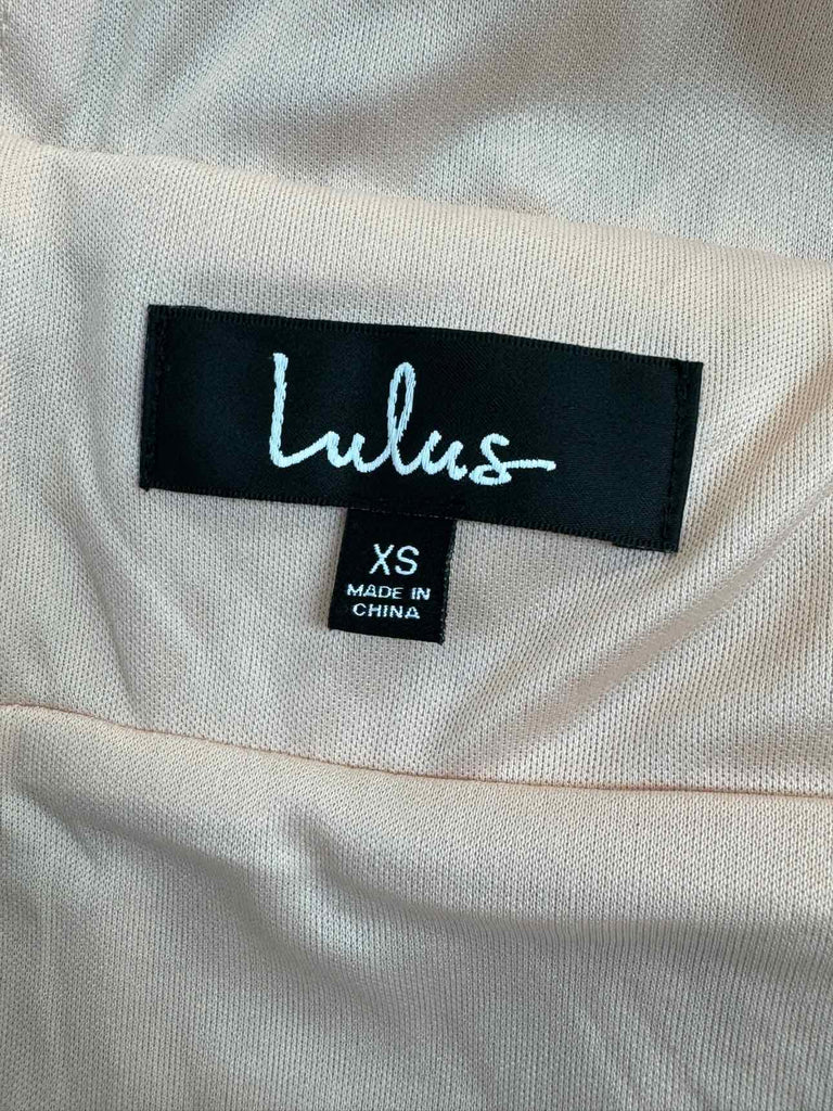 LULUS NWT! CHIFFON MAXI CHAMPAGNE DRESS SIZE XS