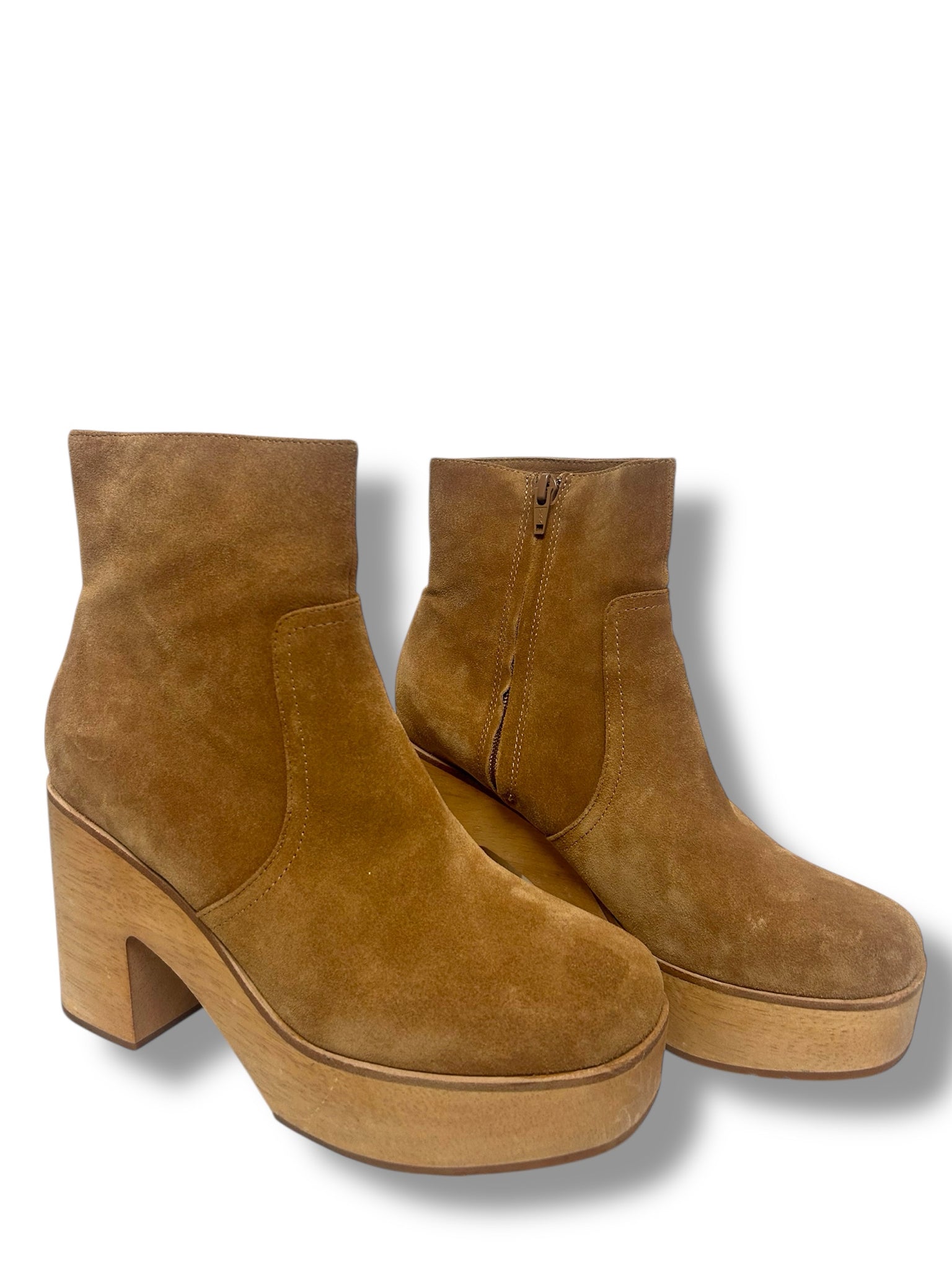 CHARLOTTE STONE NWB SUEDE PAZ PLATFORM CLOG BOOT SIZE 9