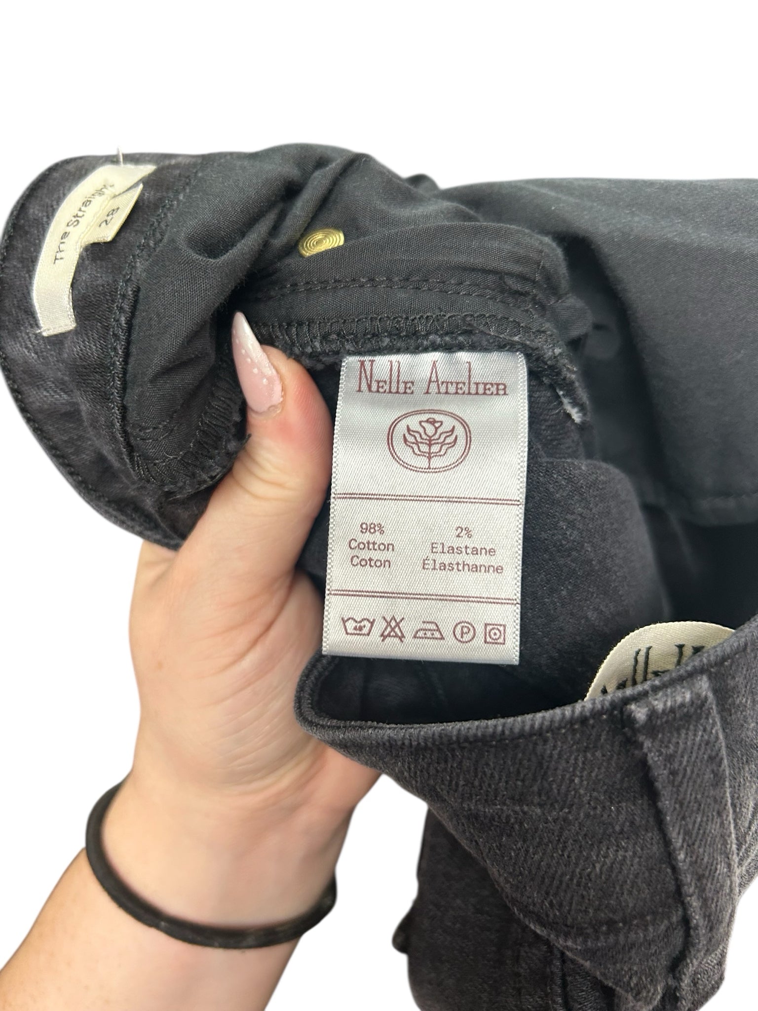 NELLE ATELIER THE STRAIGHT BLACK JEANS SIZE 28