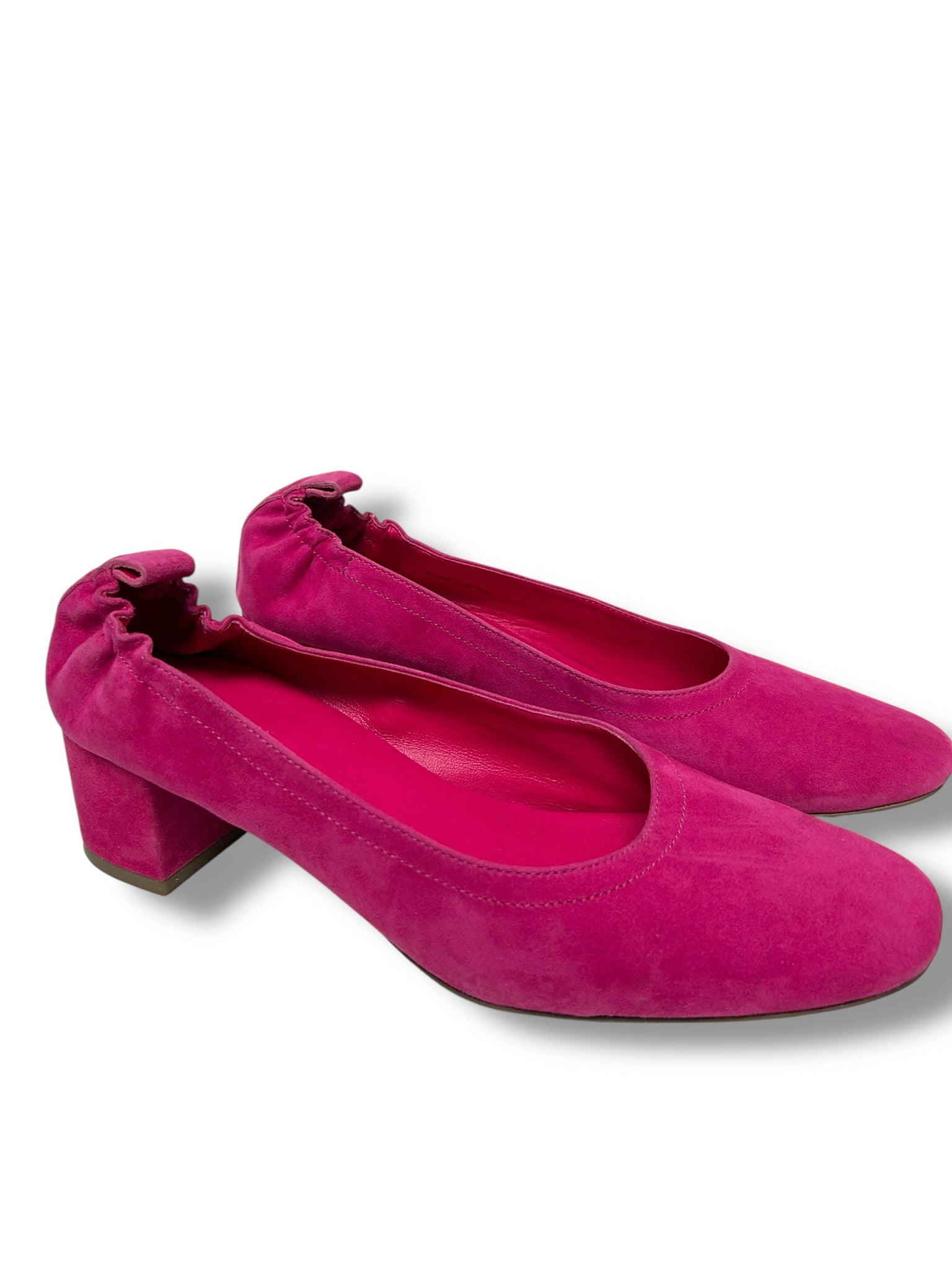 EVERLANE PUMP THE DAY HEEL IN RED CURRENT SUEDE SIZE 11