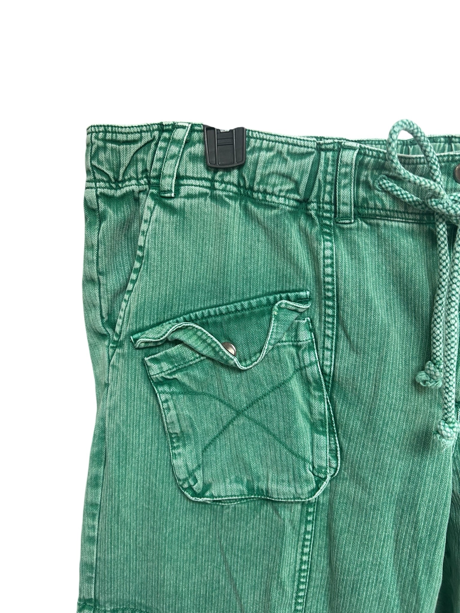 FREE PEOPLE TAHITI CARGO HIGH RISE AMAZON GREEN SIZE LARGE