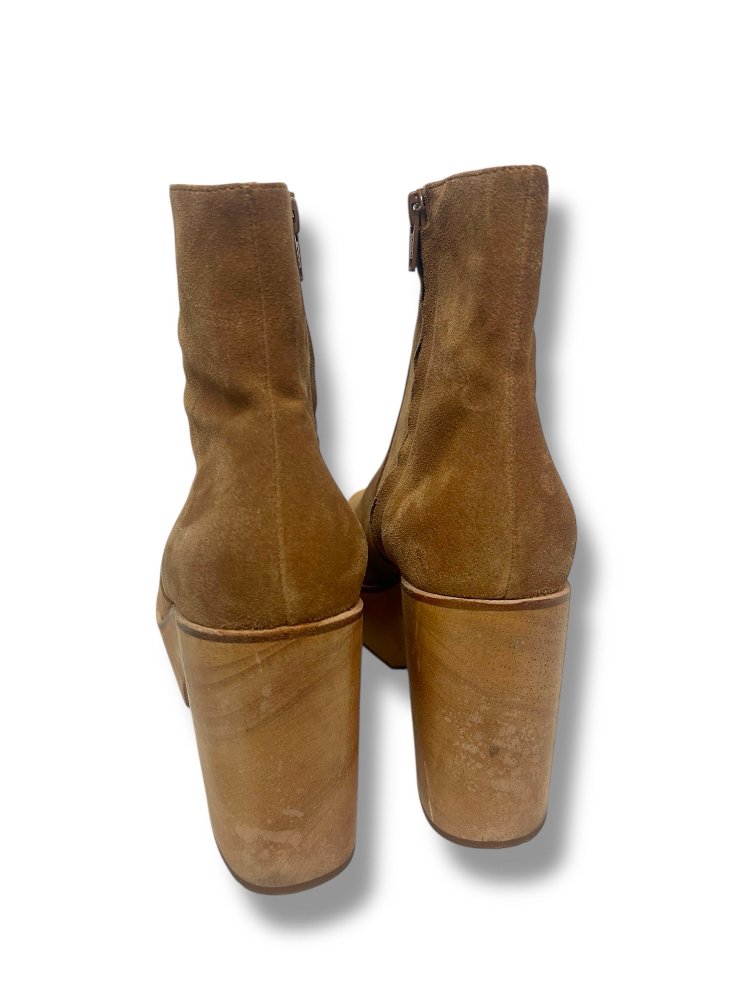 CHARLOTTE STONE NWB SUEDE PAZ PLATFORM CLOG BOOT SIZE 9