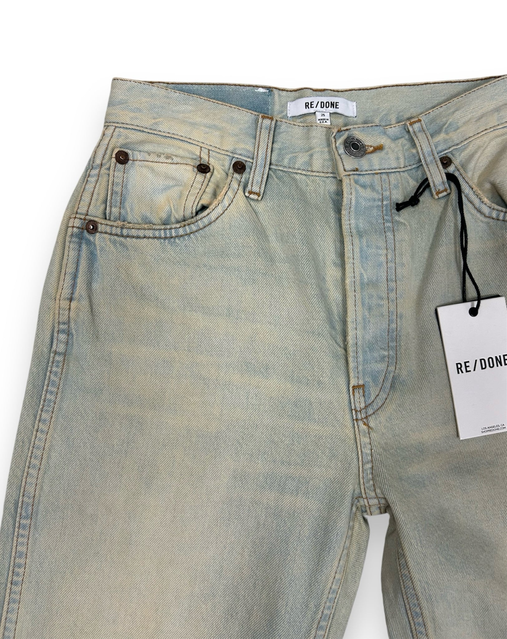 NEW RE/DONE 90'S HIGH RISE LOOSE NATSONDISTRE JEAN SIZE 25