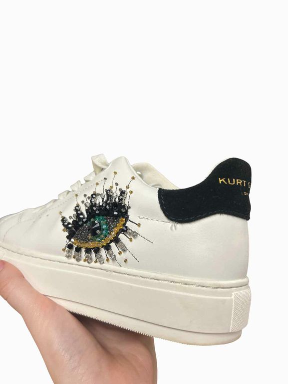 KURT GEIGER LONDON LANEY EYE LEATHER LACE-UP SIZE: 38