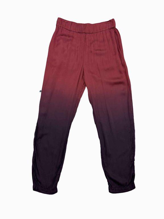 RAQUEL ALLEGRA TRAPUNTO SILK OMBRE PULL ON TROUSER SIZE: 1