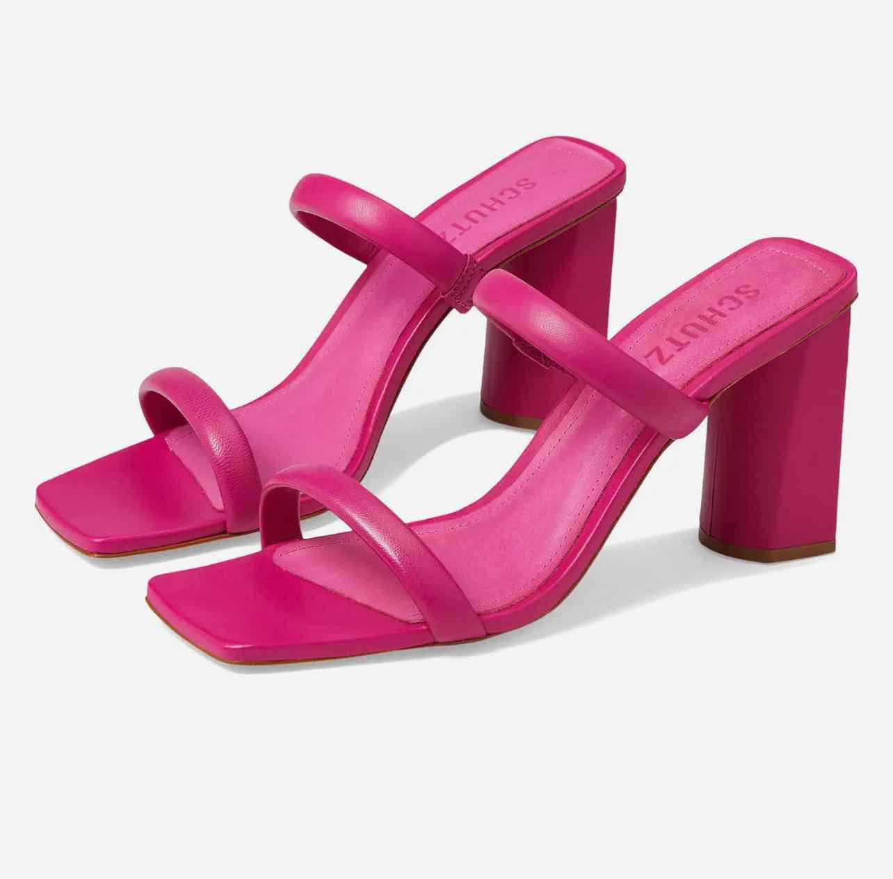 SCHUTZ NWOB! ULLY BLOCK HEEL SANDAL PINK 8.5