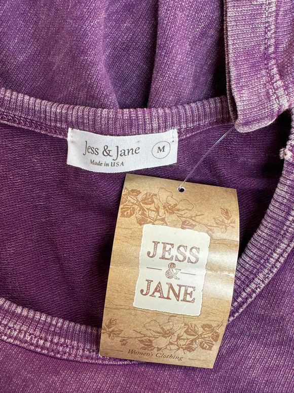 JESS&JANE NTW! BOUTIQUE LAGENLOOK ART TO WEAR LOLLIPOP PURPLE TUNIC DRESS SIZE M