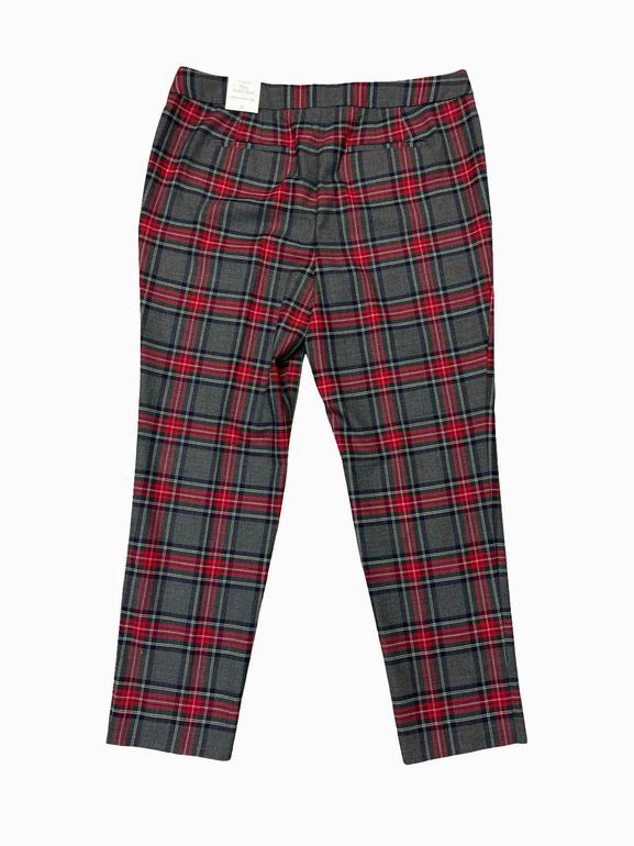 TALBOTS  NWT TARTAN SLIM ANKLE PANT SIZE: 14