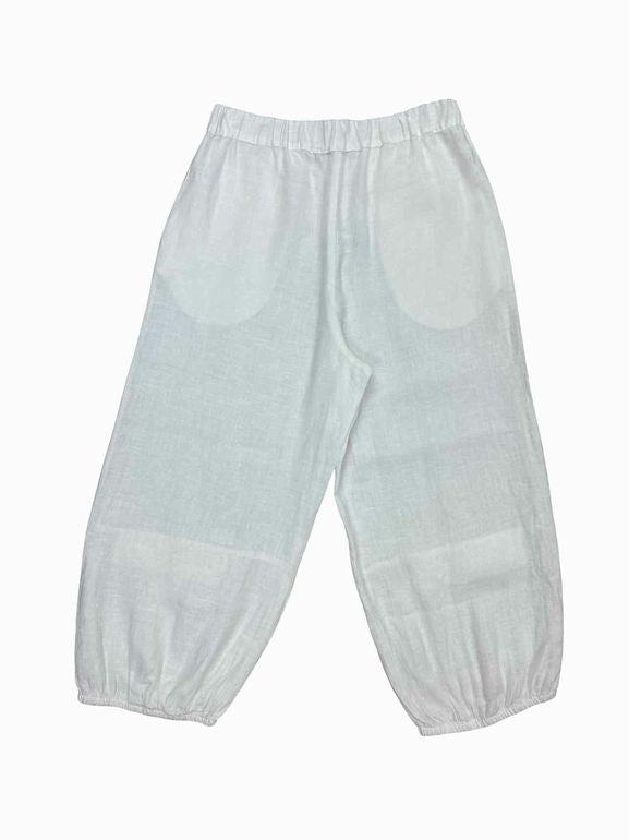 CHALET ET CECI LAGENLOOK LINEN WIDE LEG CROP ANKLE  SIZE: XS