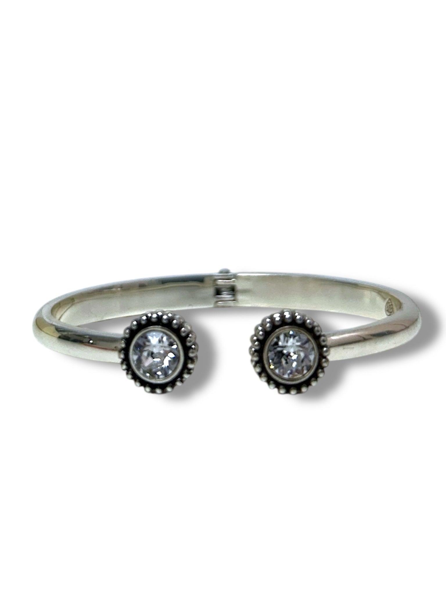 BRIGHTON TWINKLE OPEN HINGED BANGLE SILVER
