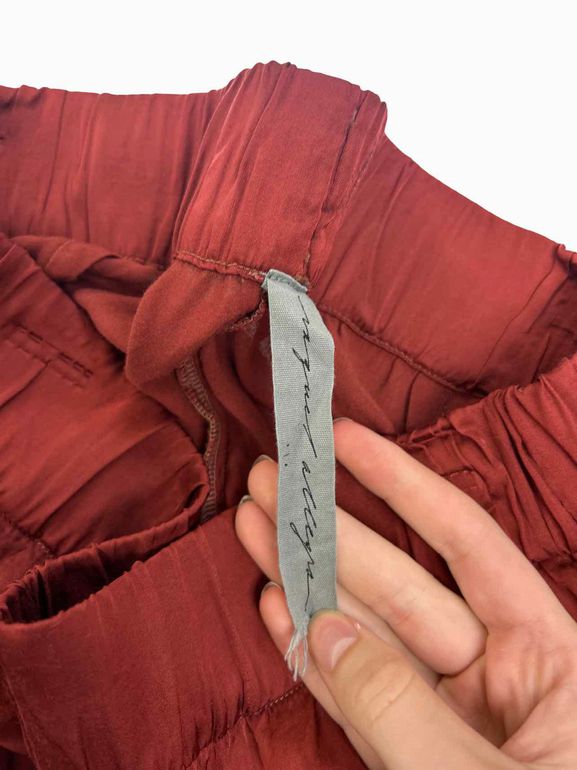 RAQUEL ALLEGRA TRAPUNTO SILK OMBRE PULL ON TROUSER SIZE: 1