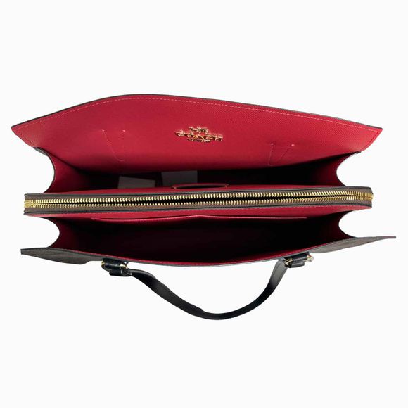 COACH NWT! 40 SIGNATURE TATUM 3 COMPARTMENT CARRYALL + CHARM BROWN CANVAS