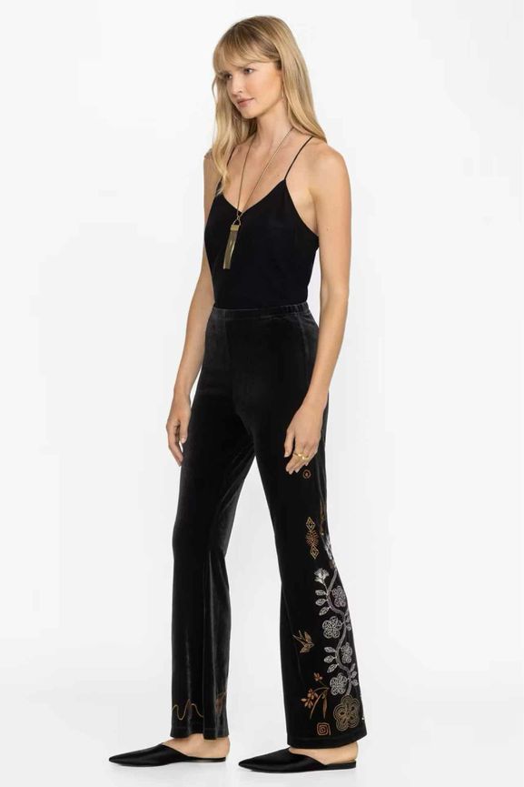 JOHNNY WAS  NWT STRETCH VELVET BABY BOOT LEGGING SIZE: M