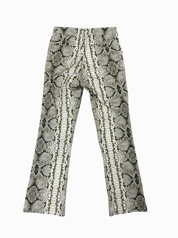 JCREW KICKOUT CROP PANT IN SNAKESKIN SIZE: 27