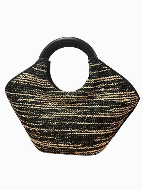 HEREU CABASSA RAFFIA BI-COLOR TOTE