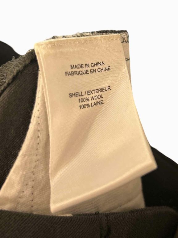 HELMUT LANG HIGH-RISE WIDE LEG WOOL BUTTON-FRONT SIZE: 4