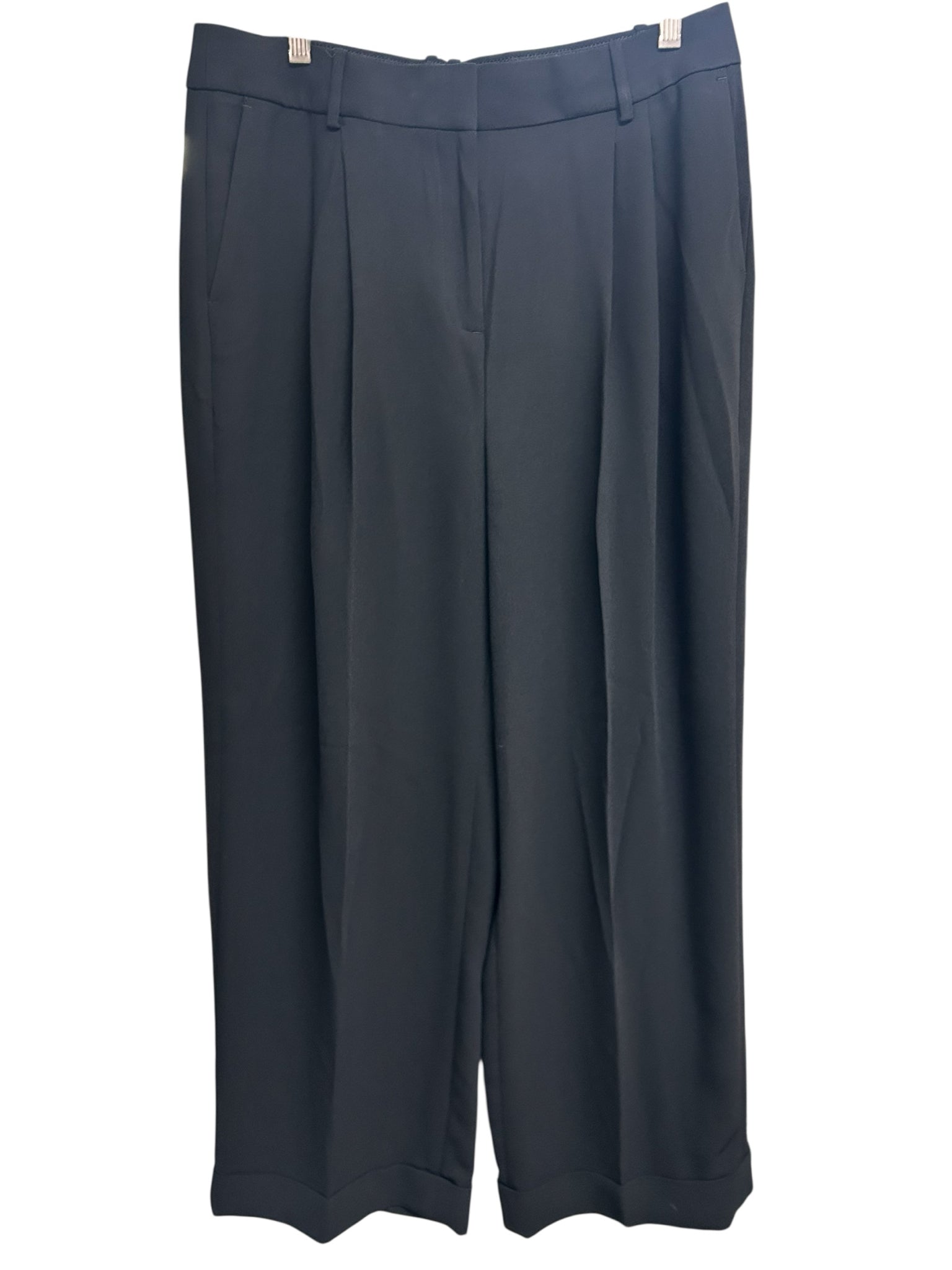 JCREW ESSENTIAL WIDE LEG CITY CREPE TROUSER BLACK SIZE 12