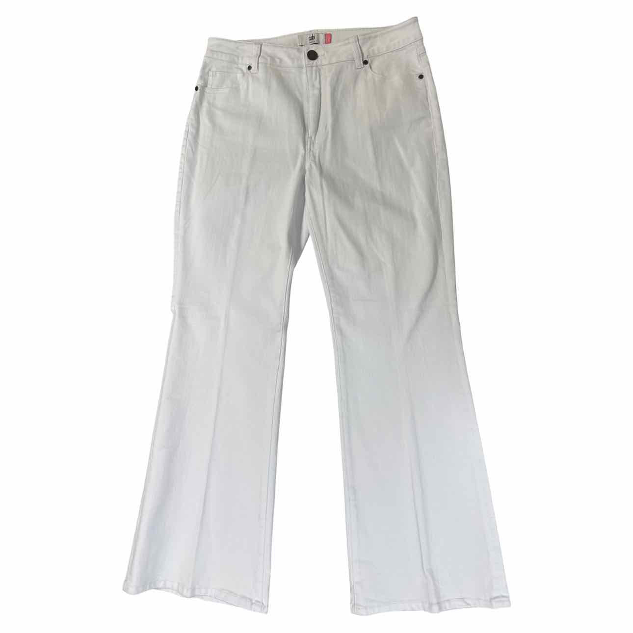 CABI 5880R CABI TROUSER WHITE JEANS SIZE 12