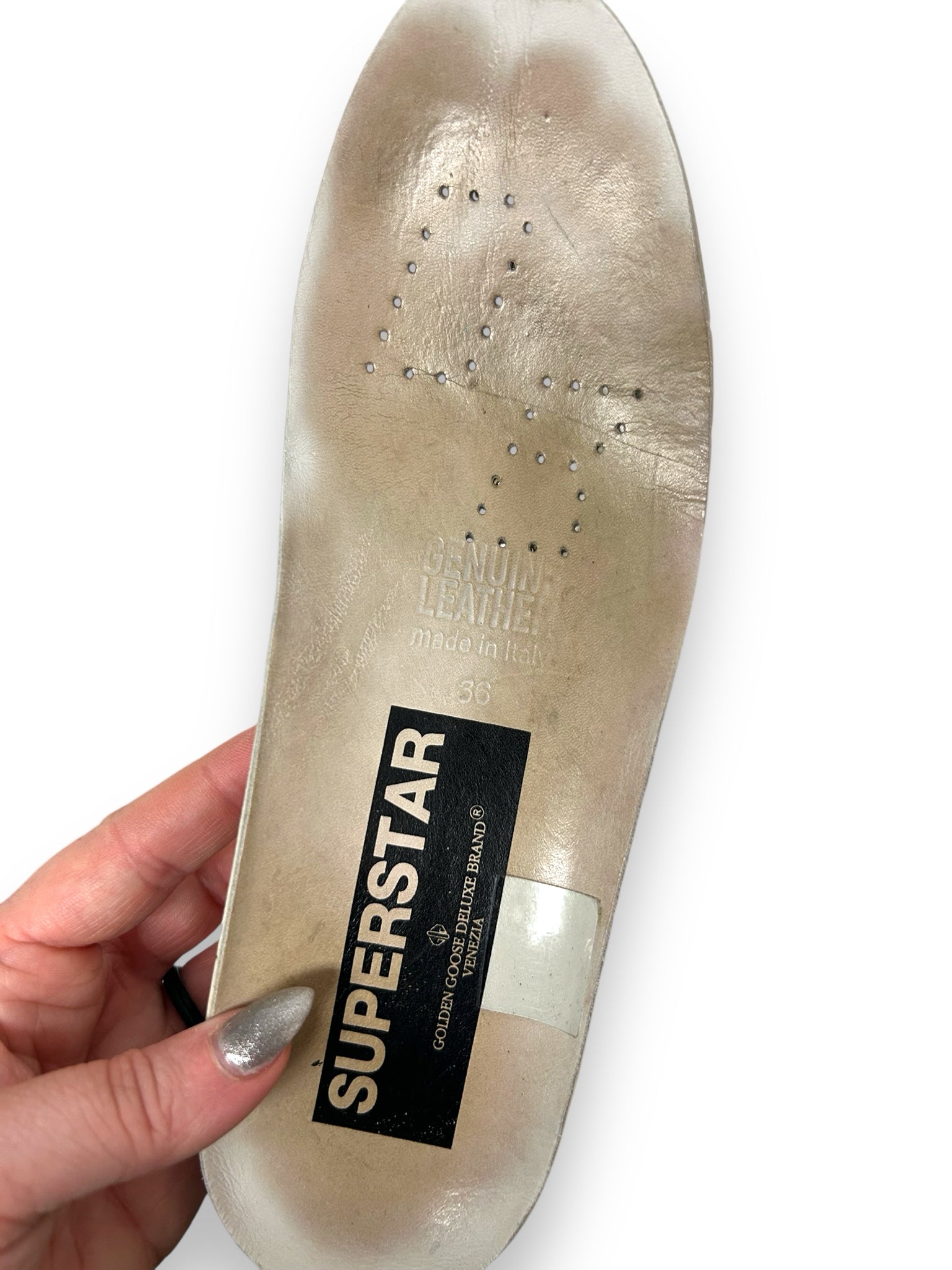 GOLDEN GOOSE SUPERSTAR SNEAKERS DISTRESSED WHITE SIZE 36 US 6