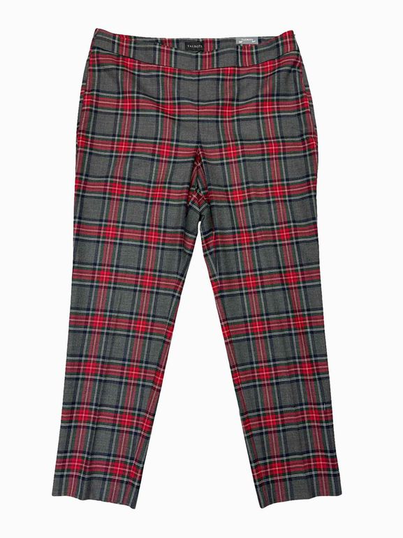 TALBOTS  NWT TARTAN SLIM ANKLE PANT SIZE: 14