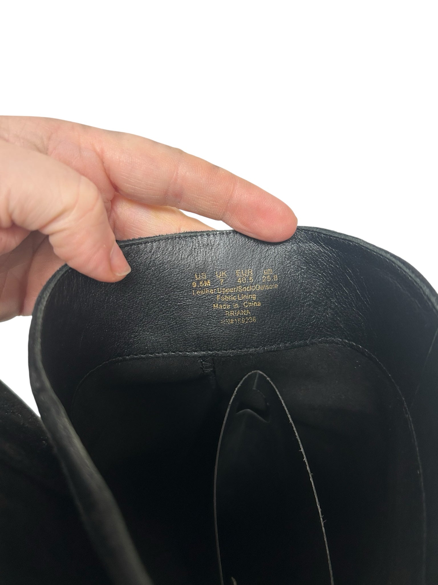 JMCLAUGHLIN BRIANA TALL BOOT BLACK SUEDE LEATHER SIZE 9.5