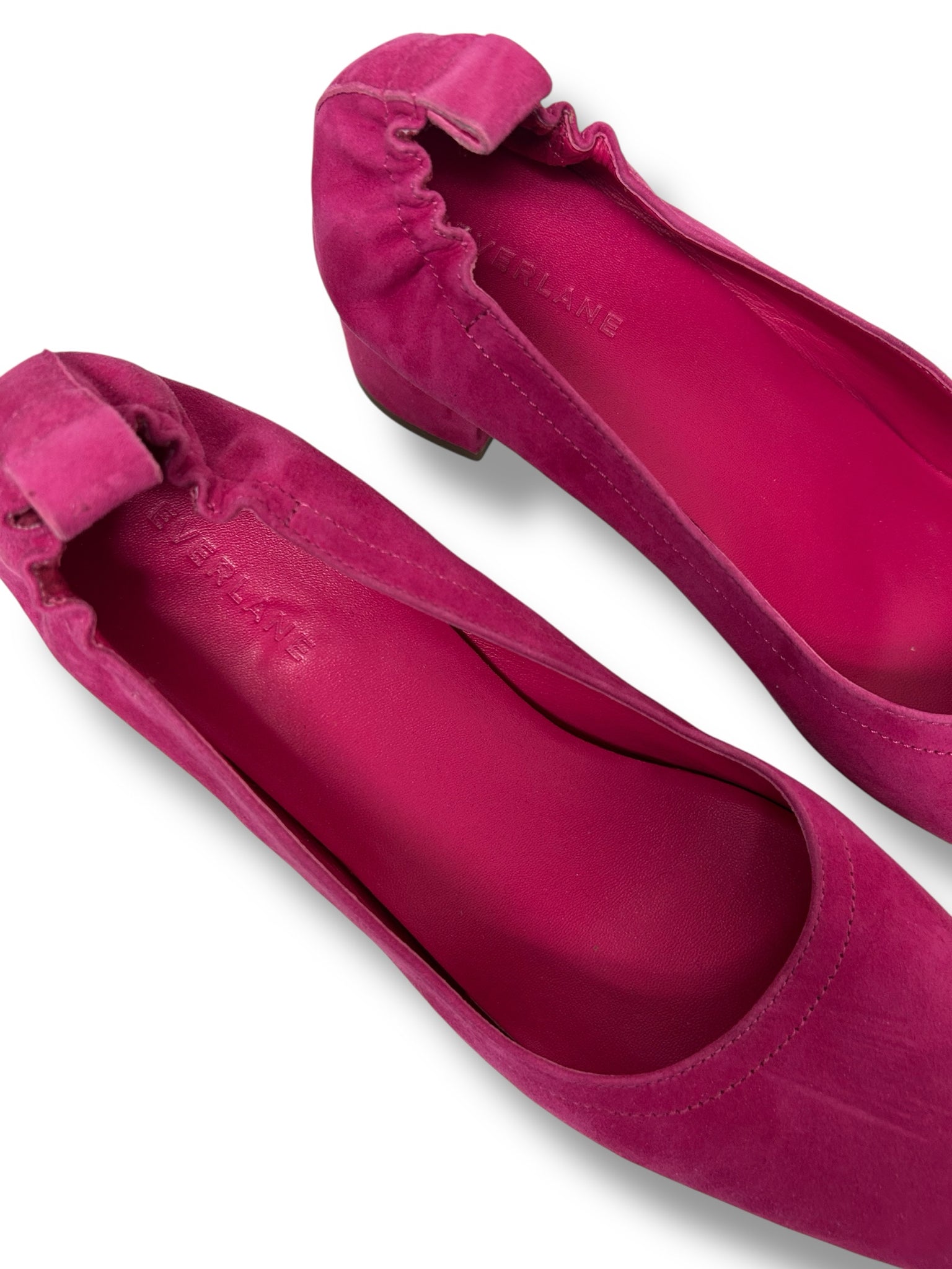 EVERLANE PUMP THE DAY HEEL IN RED CURRENT SUEDE SIZE 11