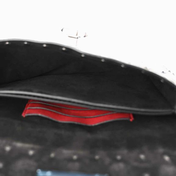 VALENTINO GARAVANI CRAQUELE NAPPA ROCKSTUD SPIKE CROSSBODY