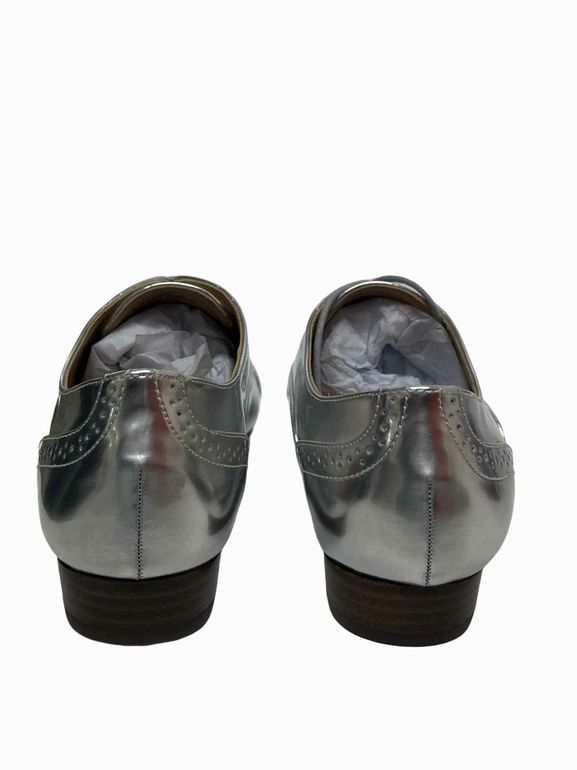 JCREWMIRRORED METALLIC OXFORD WINGTIP SHOE SIZE: 8.5