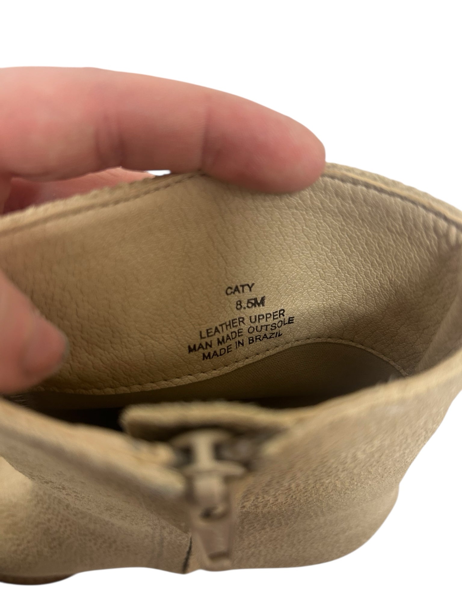 ANTHROPOLOGIE MATISSE CATY MINI LEOPARD LEATHER POINTED TOE BOOTIE SIZE 8.5