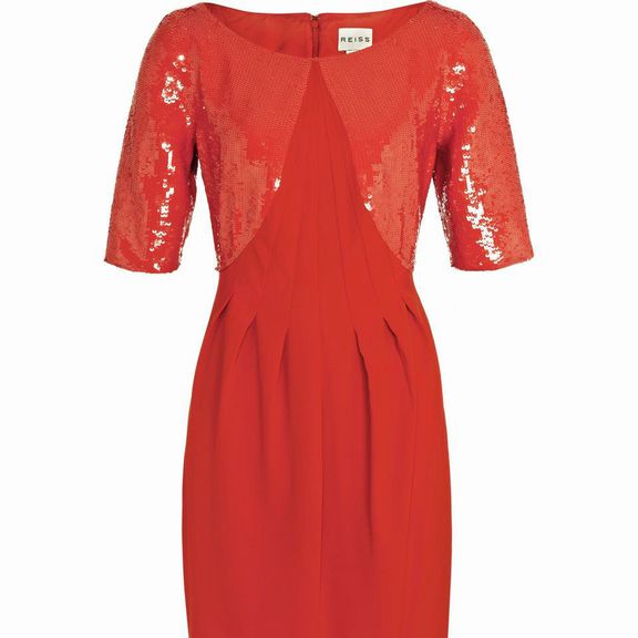 reiss red dress Reiss Atelier Cut-Out Pleated Maxi Dress in Red