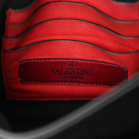 VALENTINO GARAVANI CRAQUELE NAPPA ROCKSTUD SPIKE CROSSBODY