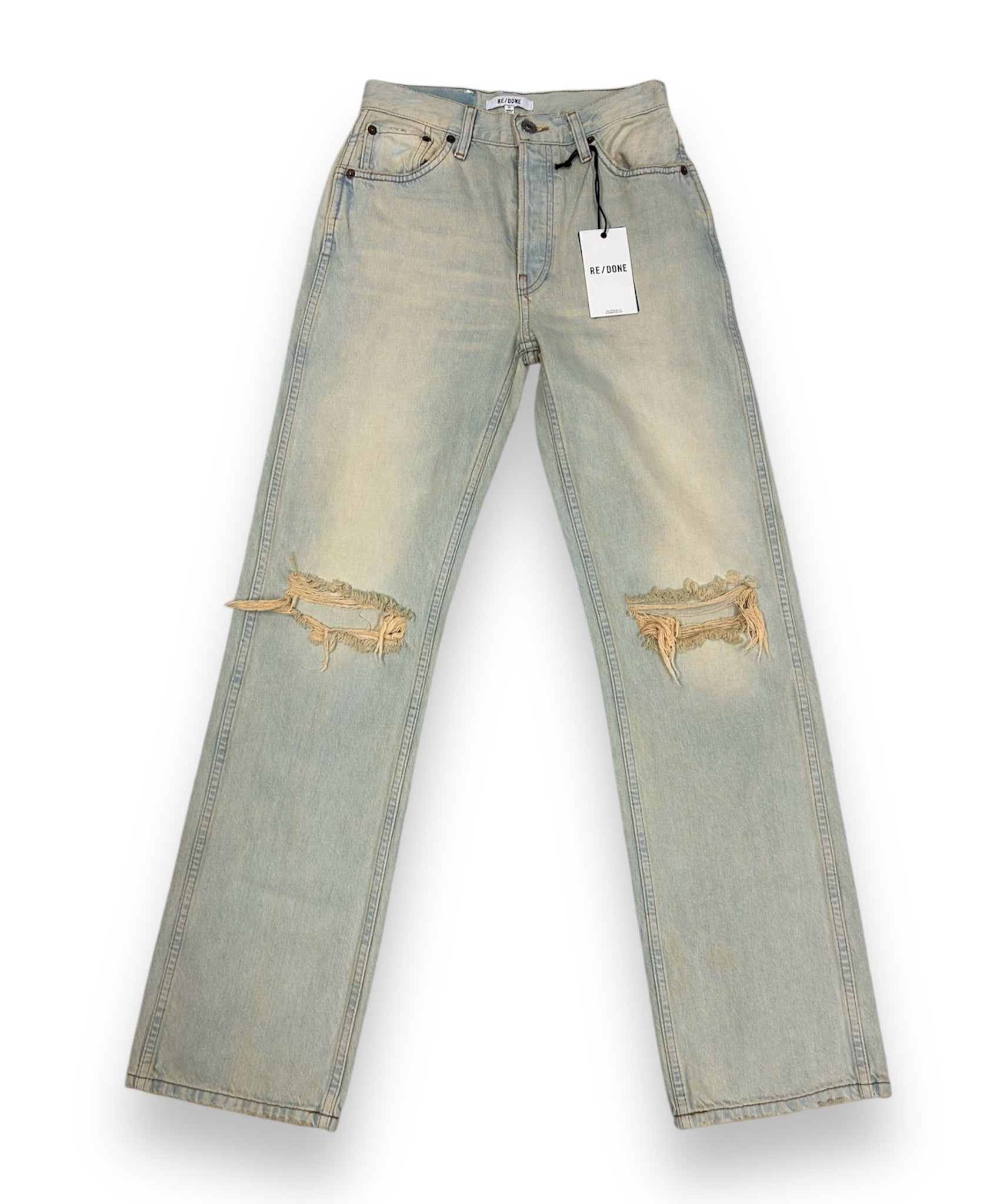 NEW RE/DONE 90'S HIGH RISE LOOSE NATSONDISTRE JEAN SIZE 25