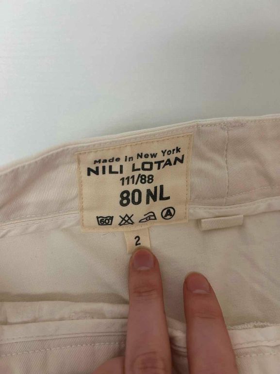 NILI LOTAN TEL AVIV STRETCH TWILL CROP PANT SIZE: 2