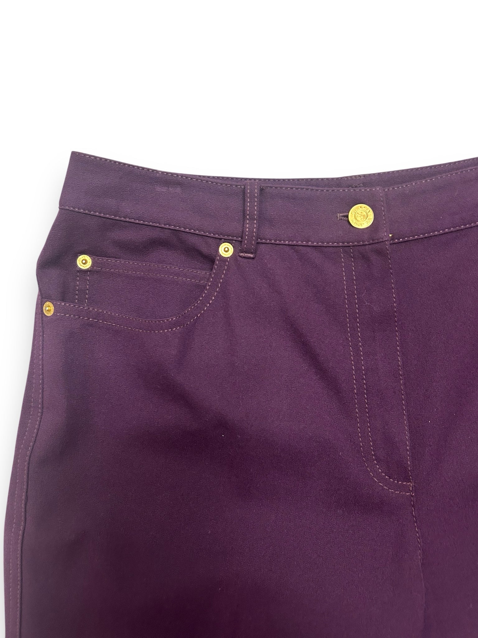 ST JOHN SPORT STRETCH BOOT CUT PLUM PURPLE SIZE 12