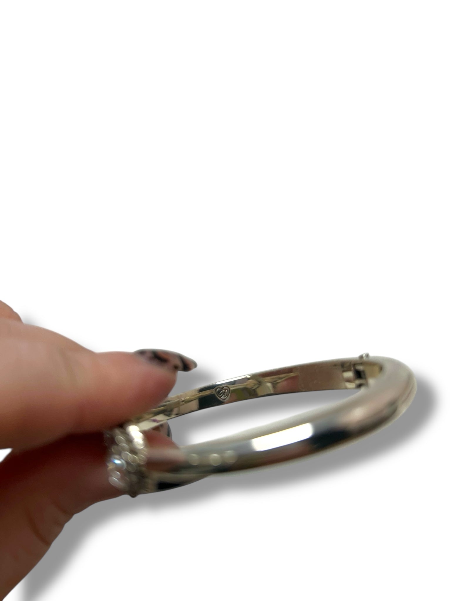 BRIGHTON TWINKLE OPEN HINGED BANGLE SILVER