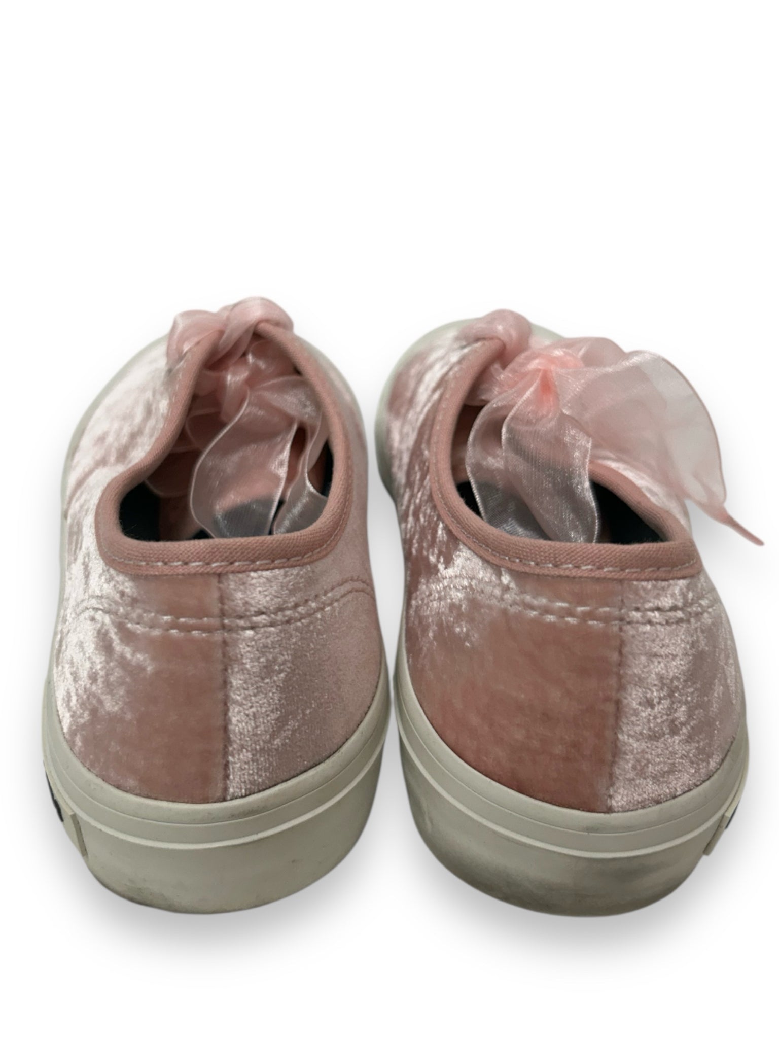 SEAVEES PINK VELVET LACE UP PLATFORM SNEAKERS SIZE 7.5