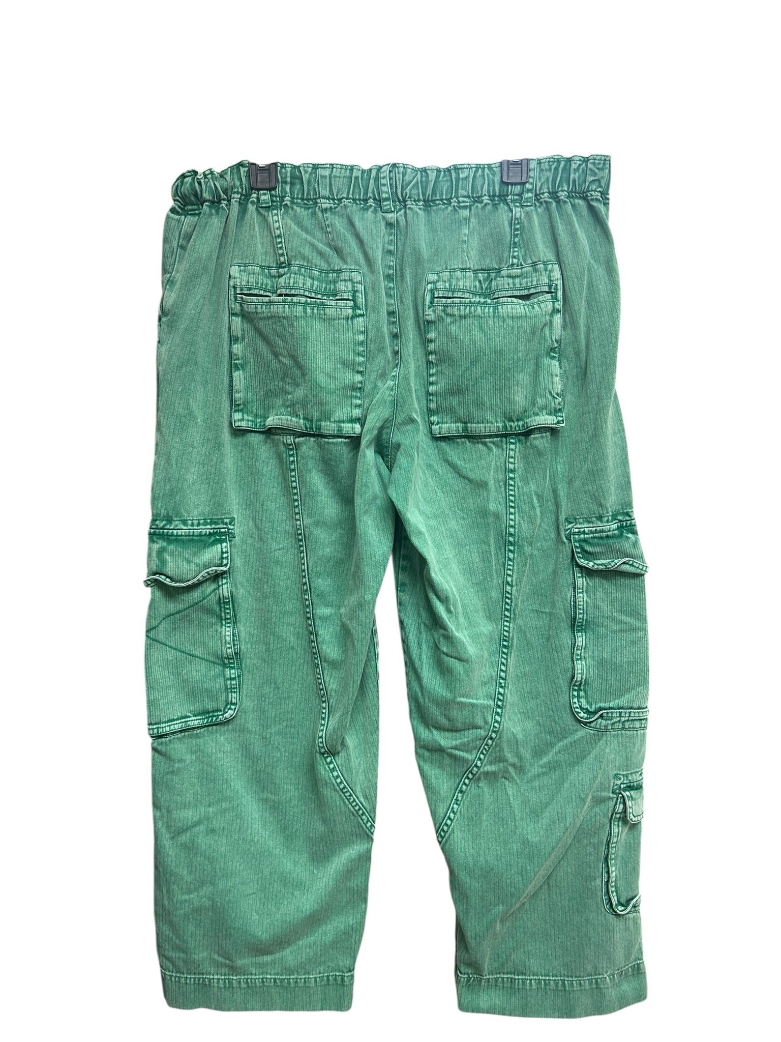 FREE PEOPLE TAHITI CARGO HIGH RISE AMAZON GREEN SIZE LARGE