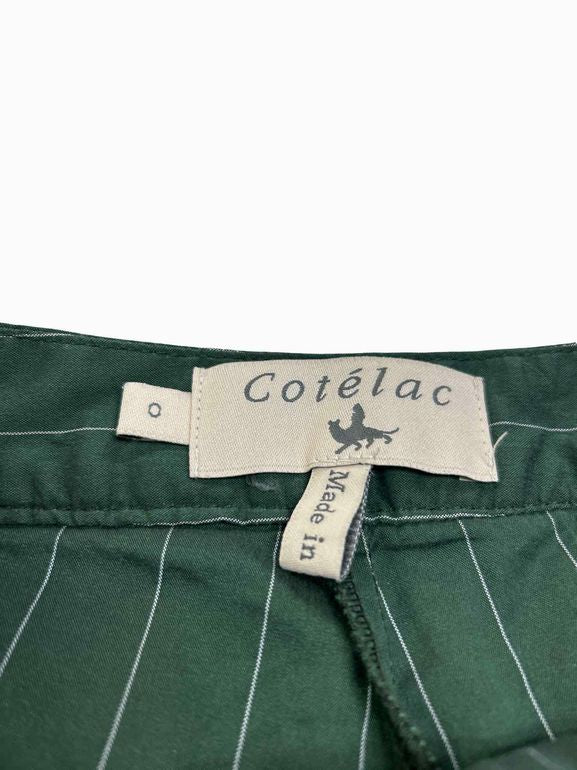 COTELAC PINSTRIPE CUFFED TROUSER SIZE: 0