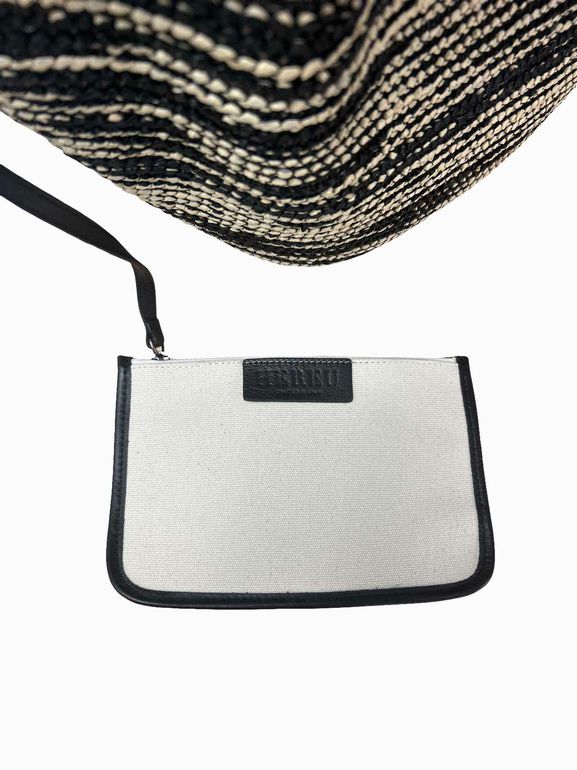 HEREU CABASSA RAFFIA BI-COLOR TOTE