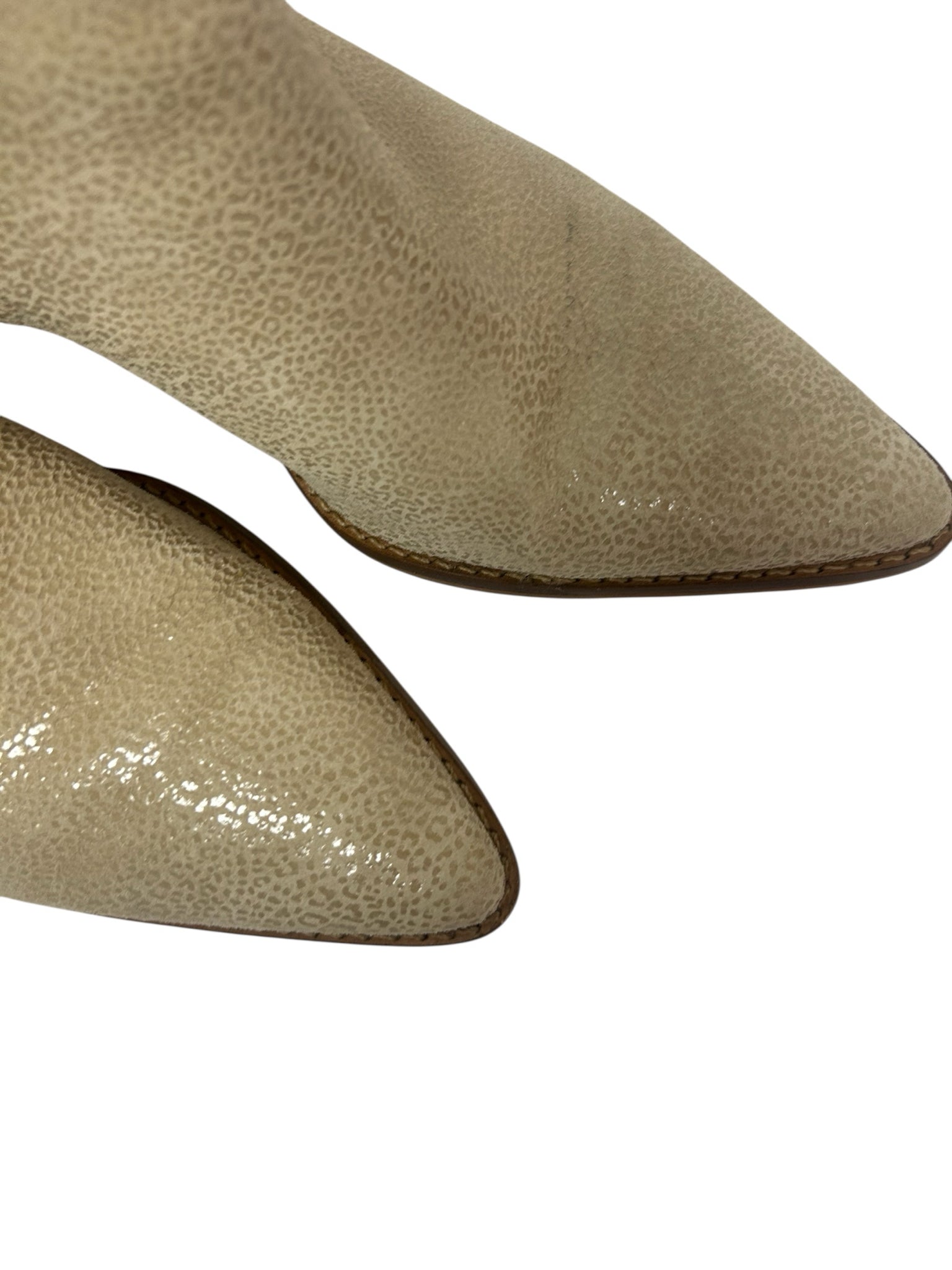 ANTHROPOLOGIE MATISSE CATY MINI LEOPARD LEATHER POINTED TOE BOOTIE SIZE 8.5