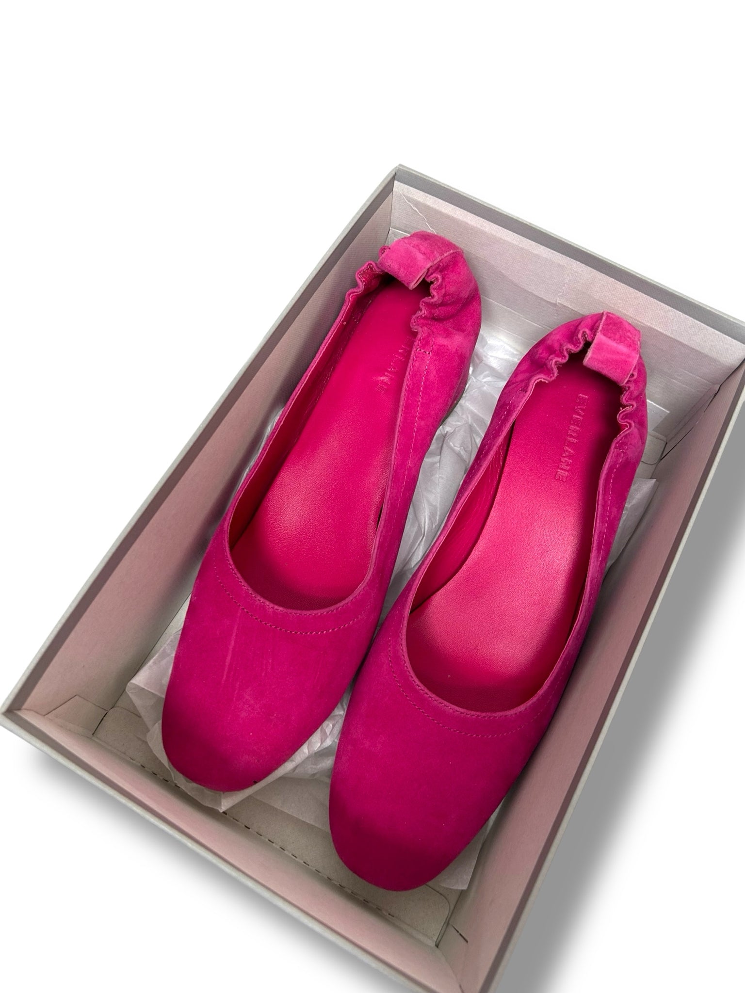 EVERLANE PUMP THE DAY HEEL IN RED CURRENT SUEDE SIZE 11