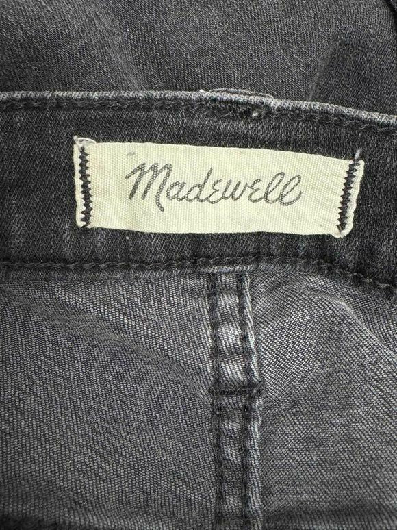 MADEWELL CALI DENIM BOOT CHEWED HEM EDITION IN BERKELEY BLACK SIZE 25