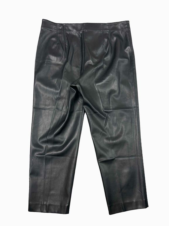 ANN TAYLOR  FAUX LEATHER STRAIGHT LEG PANTS SIZE: 16
