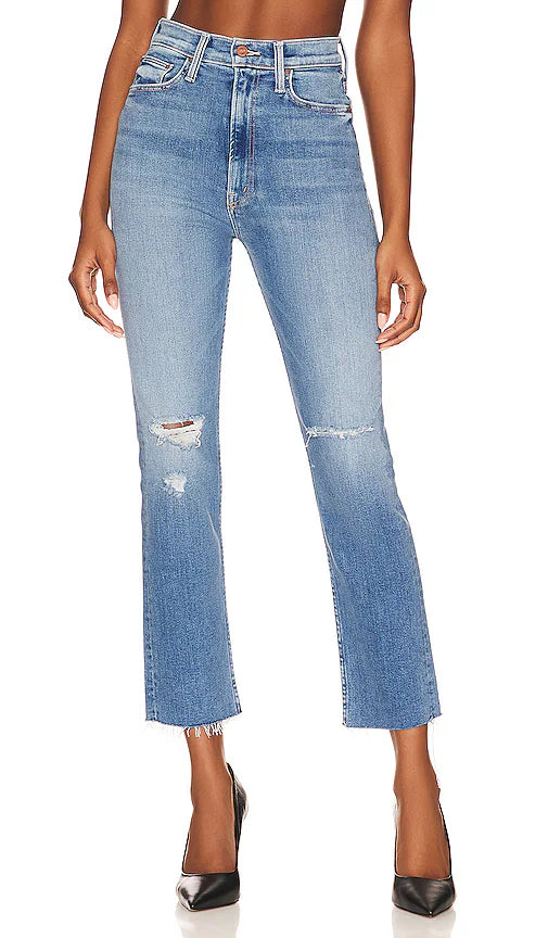 MOTHER HIGH WAISTED RIDER PARTY LIKE A PIRATE DISTRESSED JEANS SIZE 29